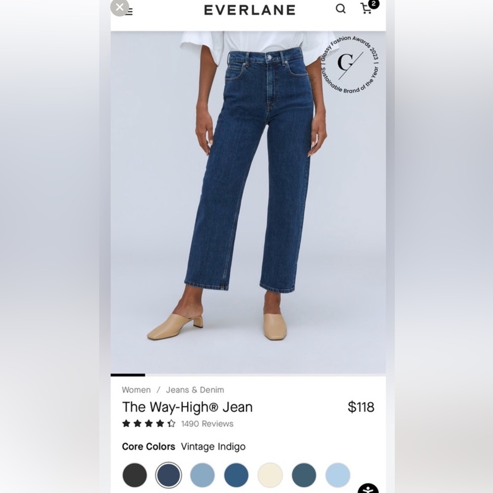 Everlane The Way-High Jeans in Vintage Indigo